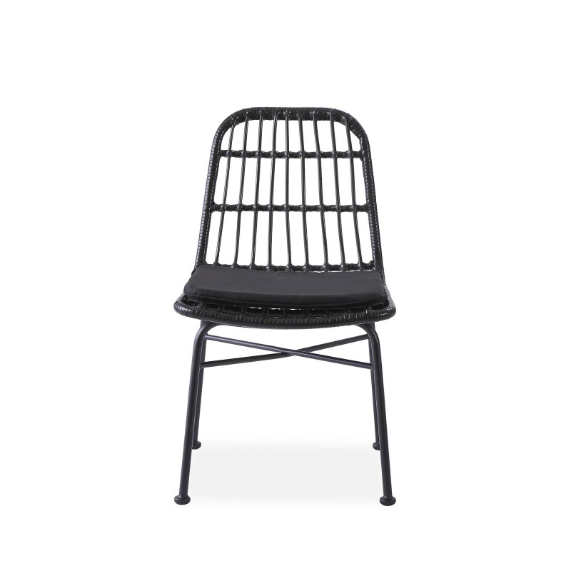 Krzesło metalowe K401 czarny / popielaty Halmar