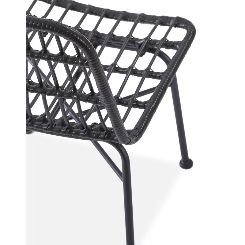 Krzesło metalowe K401 czarny / popielaty Halmar
