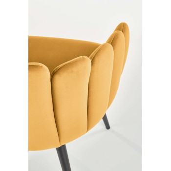 Krzesło metalowe K410 musztardowy velvet Halmar