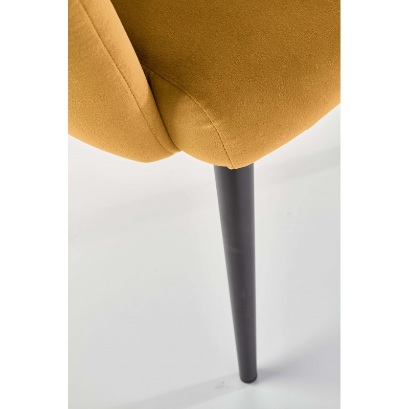 Krzesło metalowe K410 musztardowy velvet Halmar