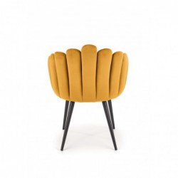 Krzesło metalowe K410 musztardowy velvet Halmar