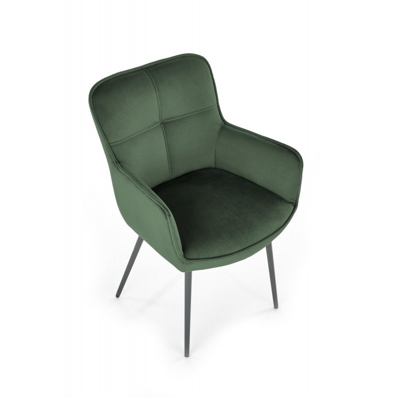 Krzesło metalowe K463 ciemny zielony Halmar