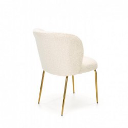 Krzesło metalowe K474 kremowy-złoty Halmar