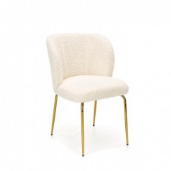 Krzesło metalowe K474 kremowy-złoty Halmar