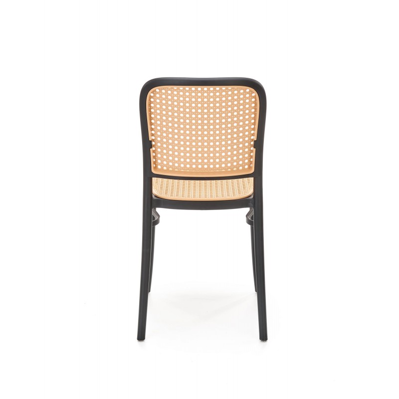 Krzesło metalowe K483 naturalny/czarny Halmar