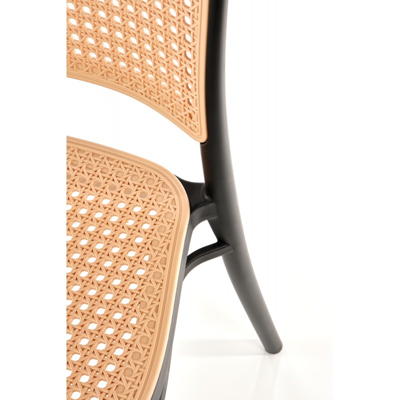 Krzesło metalowe K483 naturalny/czarny Halmar