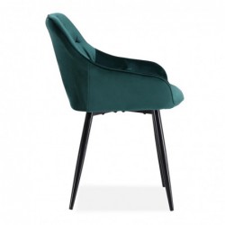 Krzesło metalowe K487 ciemny zielony Halmar