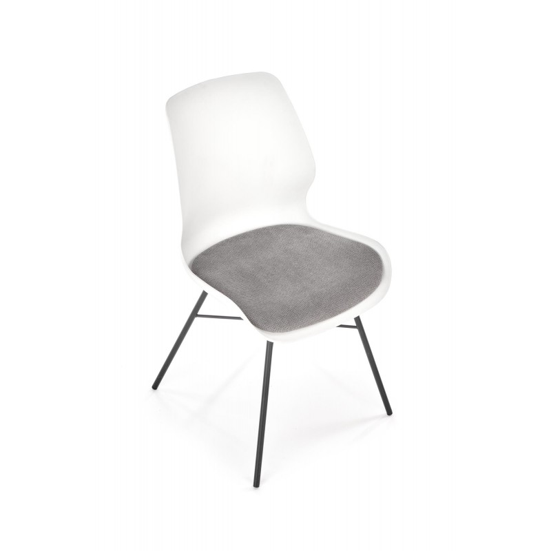 Krzesło metalowe K488 biały-popielaty Halmar