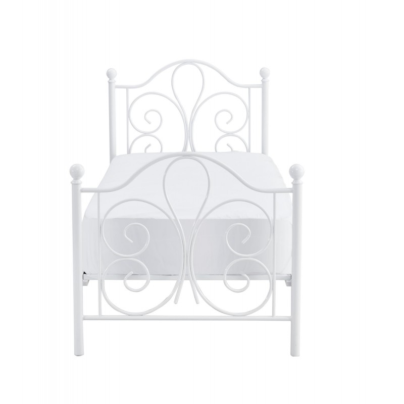 Łóżko PANAMA 90 cm metalowe biały Halmar