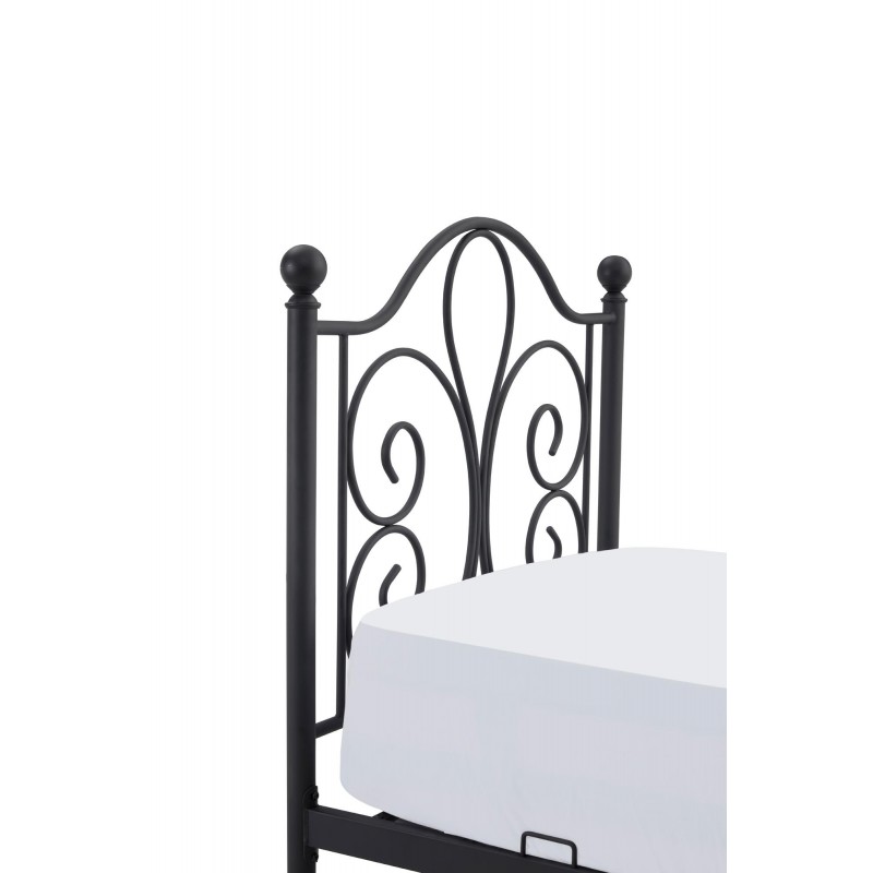 Łóżko PANAMA 90 cm metalowe czarny Halmar