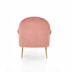 Fotel wypoczynkowy SANTI różowy / złoty Halmar