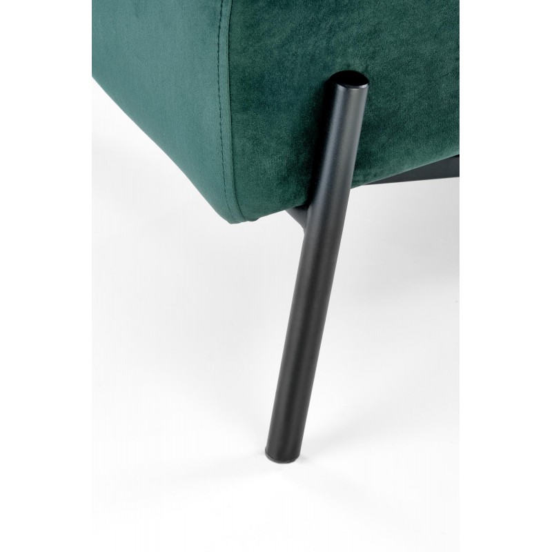 Fotel wypoczynkowy VICTUS ciemny zielony/ czarny Halmar