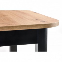 Stół rozkładany FLORIAN blat - dąb artisan nogi - czarny Halmar