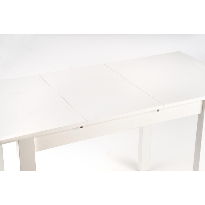 Stół rozkładany GINO blat - biały nogi - biały Halmar