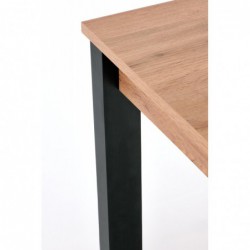 Stół rozkładany GINO blat - dąb wotan nogi - czarny Halmar