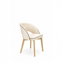 Krzesło drewniane MARINO dąb miodowy / tap. MONOLITH 04 (kremowy) Halmar