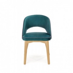 Krzesło drewniane MARINO dąb miodowy / tap. MONOLITH 37 (ciemny zielony) Halmar