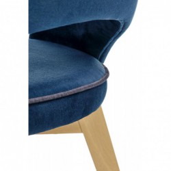 Krzesło drewniane MARINO dąb miodowy / tap. MONOLITH 77 (granatowy) Halmar