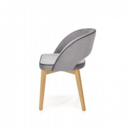 Krzesło drewniane MARINO dąb miodowy / tap. MONOLITH 85 (jasny popiel) Halmar