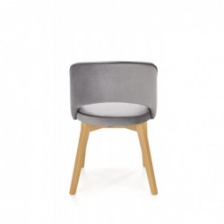 Krzesło drewniane MARINO dąb miodowy / tap. MONOLITH 85 (jasny popiel) Halmar