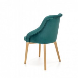 Krzesło drewniane TOLEDO 2 dąb miodowy / tap. MONOLITH 37 (ciemny zielony) Halmar