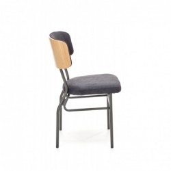 Krzesło metalowe SMART KR dąb naturalny/czarny Halmar