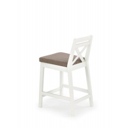 BORYS LOW krzesło barowe niskie biały / tap. Inari 23 