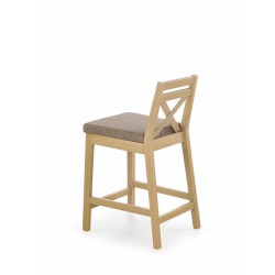 BORYS LOW krzesło barowe niskie dąb sonoma / tap. Inari 23 
