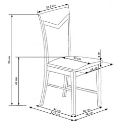 CITRONE krzesło olcha / tap: MESH 6 