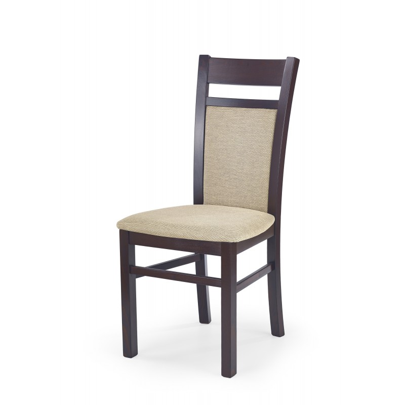 GERARD2 krzesło ciemny orzech / tap: Torent Beige GERARD2 krzesło ciemny orzech / tap: Torent Beige