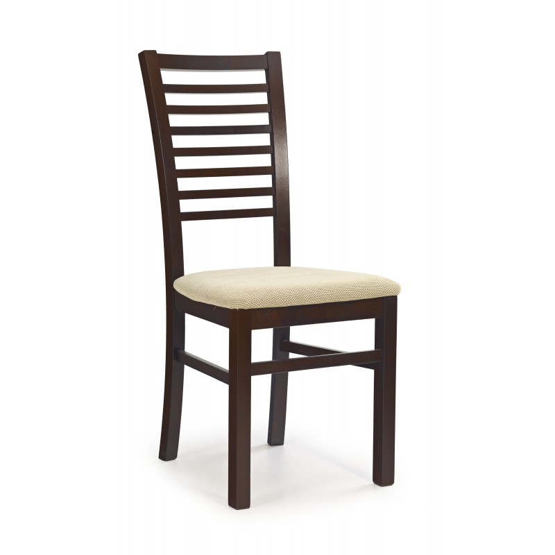 GERARD6 krzesło ciemny orzech / tap: Torent Beige GERARD6 krzesło ciemny orzech / tap: Torent Beige