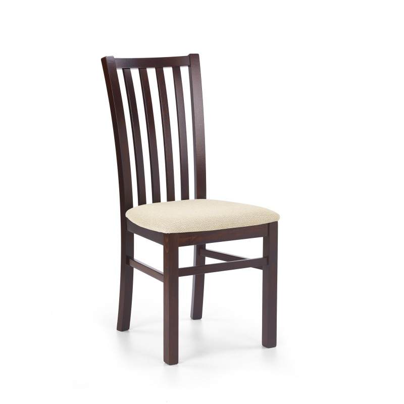 GERARD7 krzesło ciemny orzech / tap: Torent Beige GERARD7 krzesło ciemny orzech / tap: Torent Beige