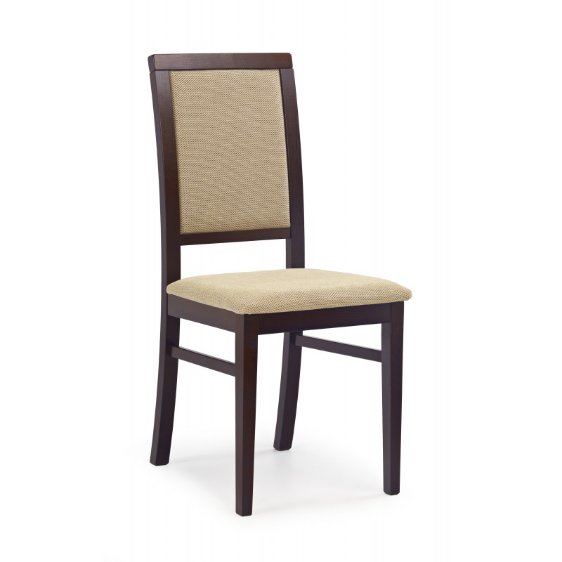 SYLWEK1 krzesło ciemny orzech, tkanina / tap: Torent Beige 