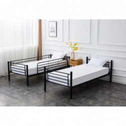 BUNKY łóżko piętrowe / opcja dwóch łóżek pojedynczych 90, czarny Halmar