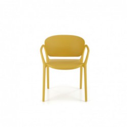 K491 krzesło plastik musztardowy Halmar