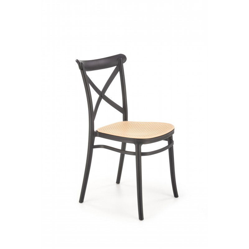 K512 krzesło czarny / brązowy Halmar