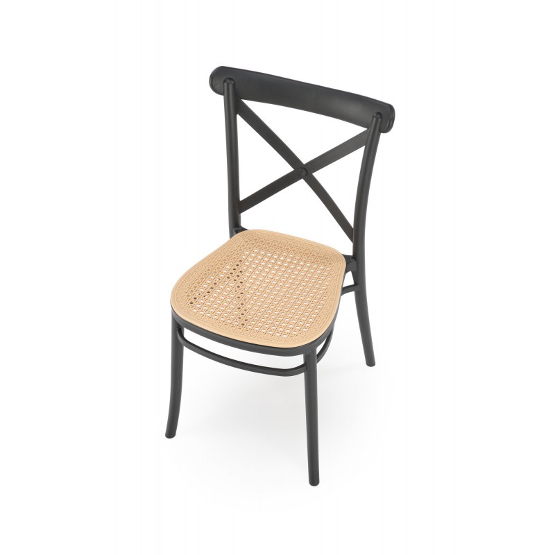 K512 krzesło czarny / brązowy Halmar