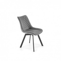K520 krzesło nogi - czarne, siedzisko - ciemny popiel Halmar