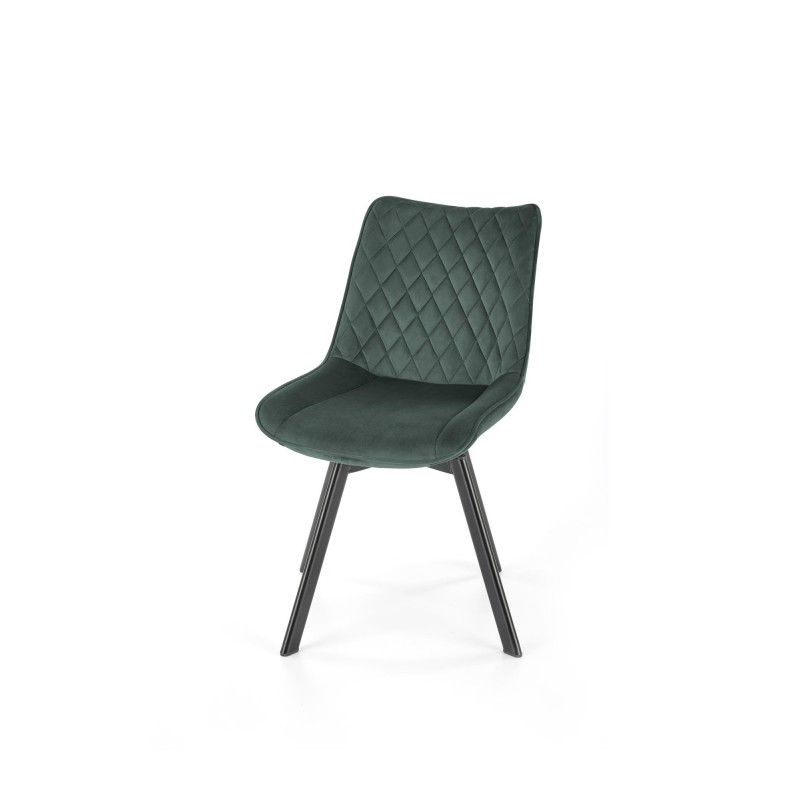 K520 krzesło nogi - czarne, siedzisko - ciemny zielony Halmar