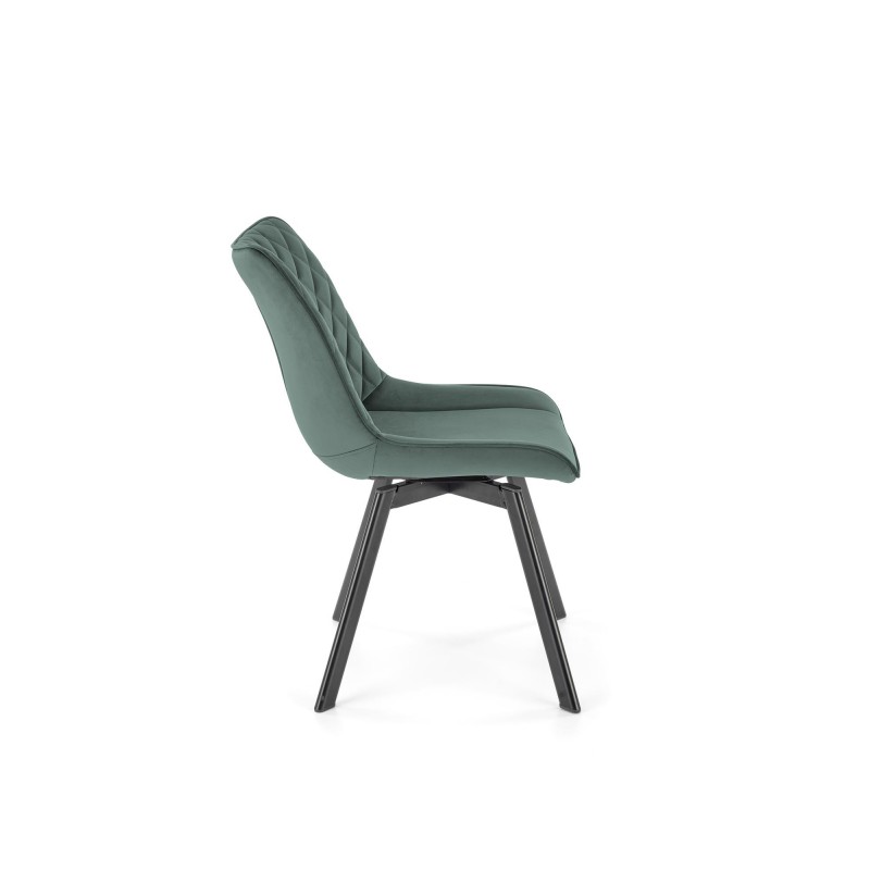 K520 krzesło nogi - czarne, siedzisko - ciemny zielony Halmar