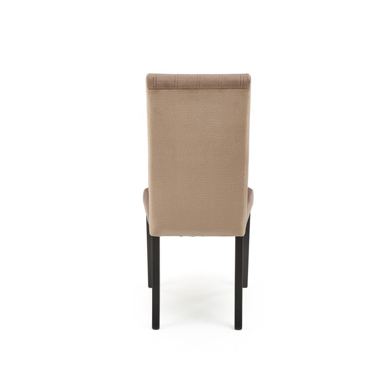 DIEGO 2 krzesło czarny / tap. velvet pikowany Pasy - MONOLITH 09 (beżowy) Halmar