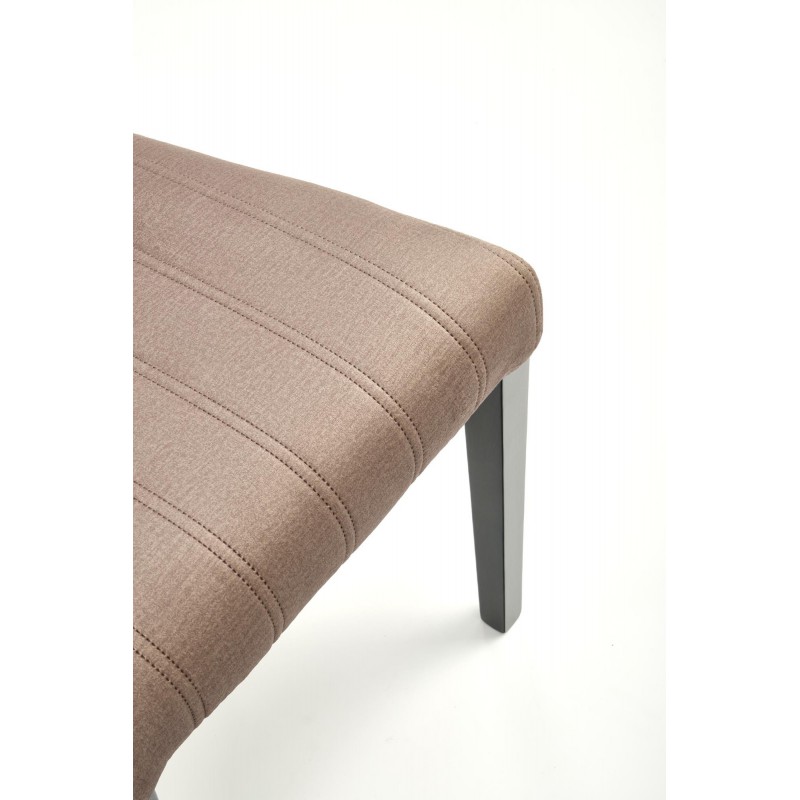 DIEGO 2 krzesło czarny / tap. velvet pikowany Pasy - MONOLITH 09 (beżowy) Halmar