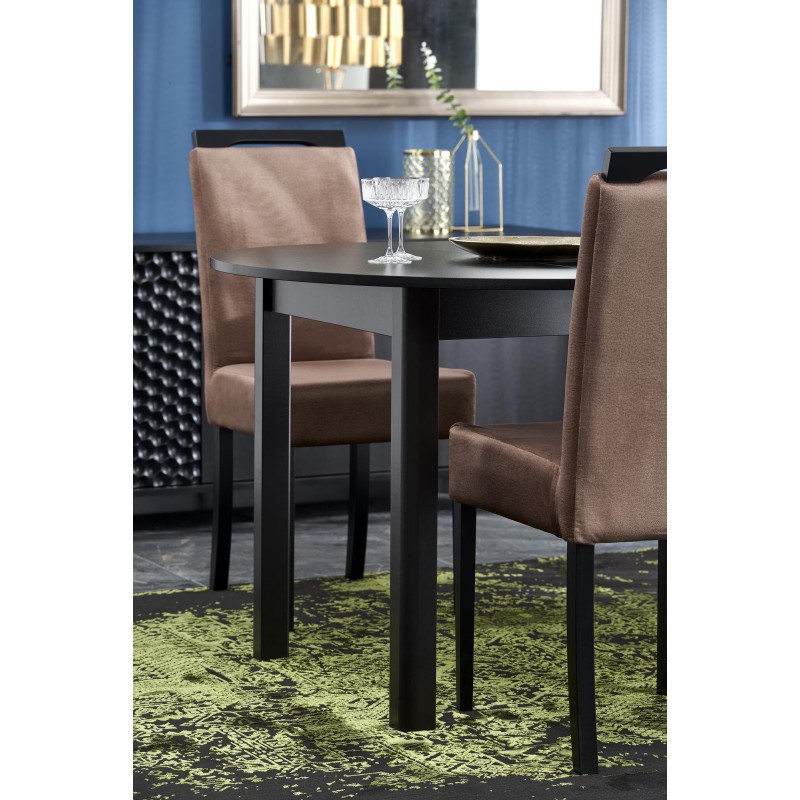 RINGO stół kolor blat czarny, nogi - czarny (102-142x102x76 cm) Halmar