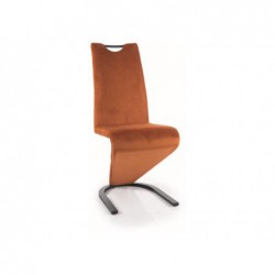 Krzesło H090 Velvet Czarny Stelaż / Cynamon Bluvel 4215 Signal