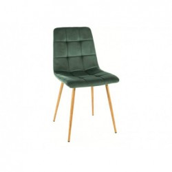 Krzesło Mila D Velvet  Dąb Stelaż/ Zielony Bluvel 78 Signal