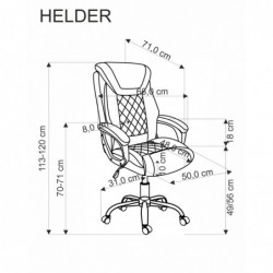 Fotel HELDER gabinetowy czarny Halmar